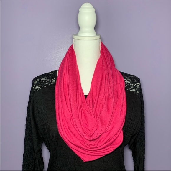 Hot Pink Infinity Scarf - Picture 2 of 3